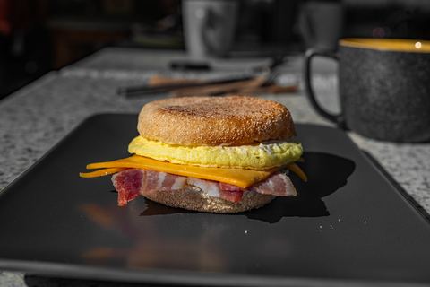 English Muffin with Bacon, Egg and Cheese